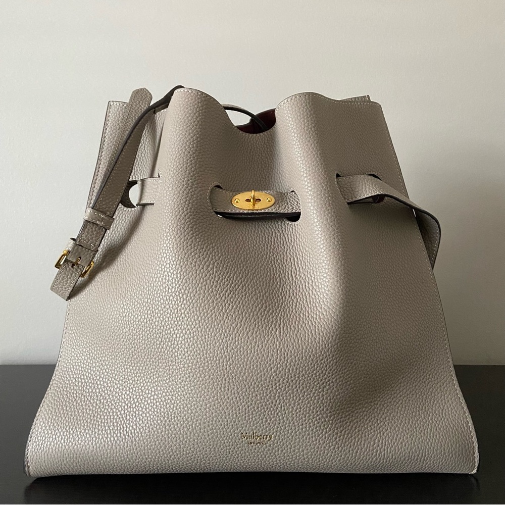 Rare MULBERRY Tyndale Leather Shoulder Bag Gray